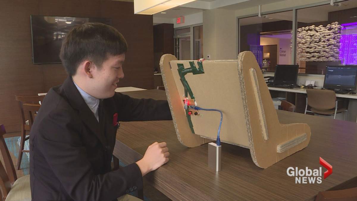 Chung installed three sensors that can send warnings to drivers and first responders if a child is left in a hot vehicle.