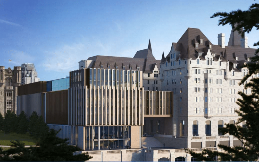 A view of the proposed addition to the Chateau Laurier.