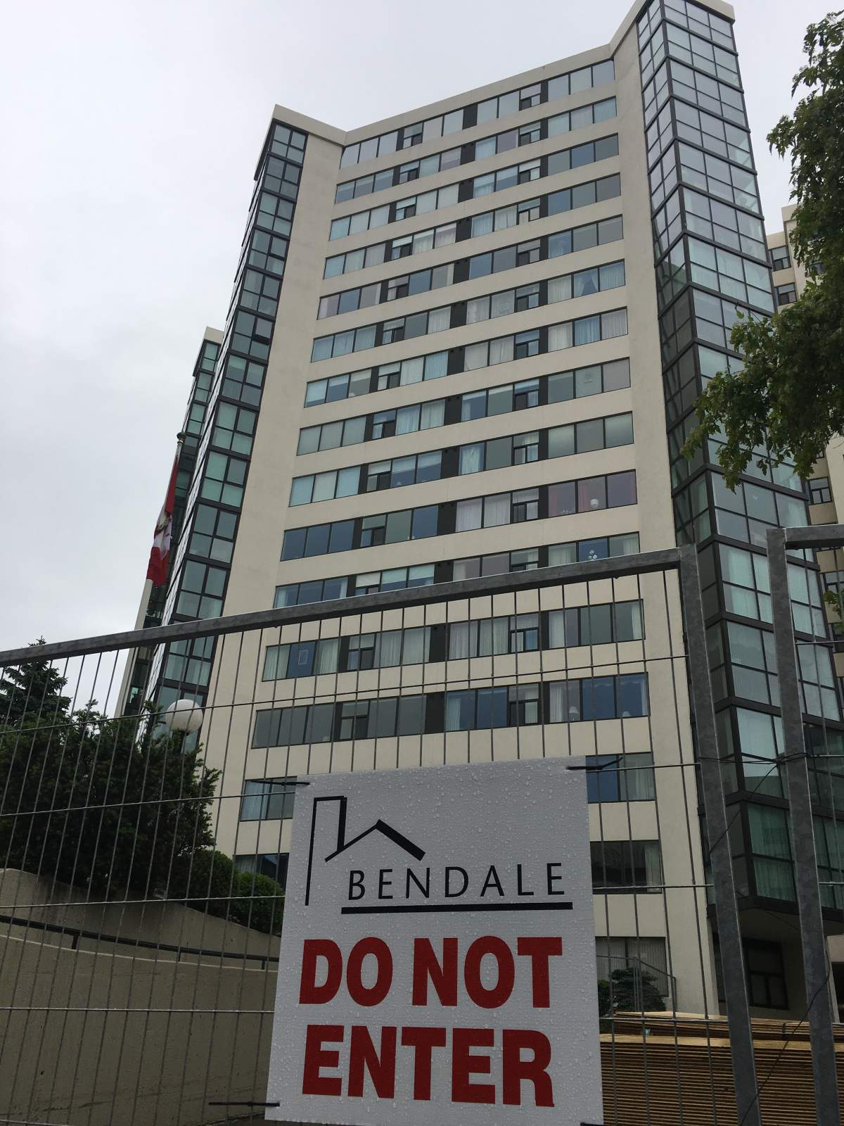 Several people have been temporarily displaced due to a structural issue at the Harbour Place condominium in downtown Kingston.