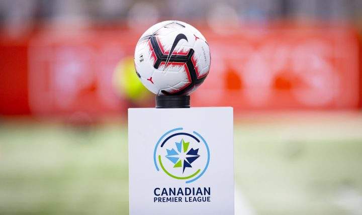 A file photo of a soccer ball used in the Canadian Premier League.