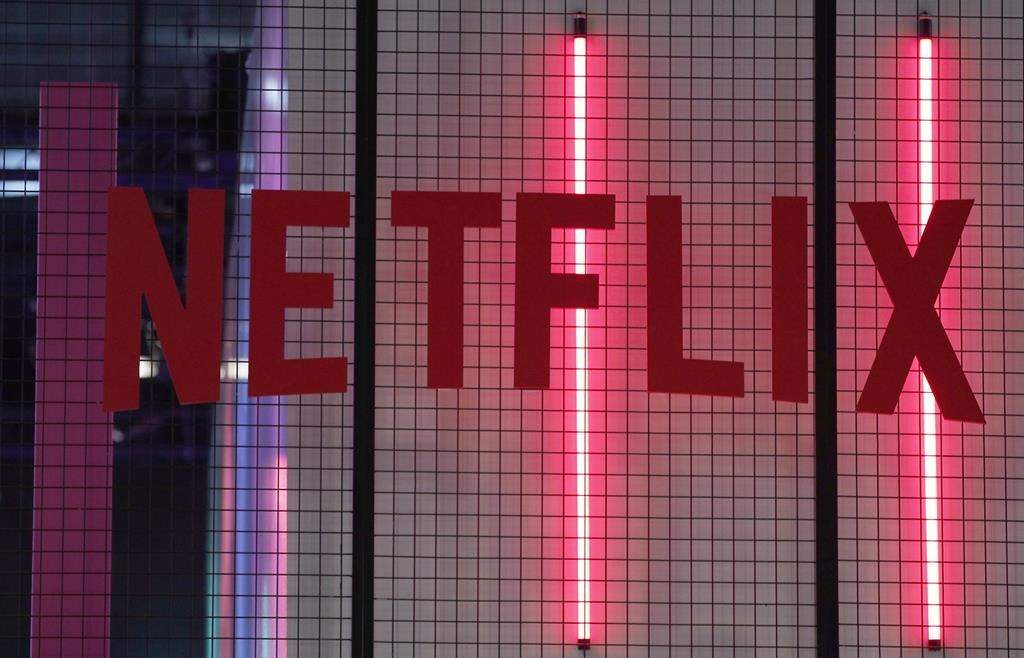 The logo of American entertainment company Netflix is pictured at the Paris games week in Paris, Saturday, Nov. 4, 2017.