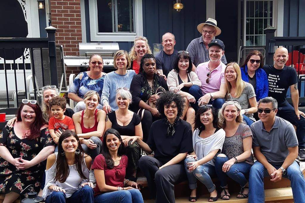 Former cast members of the original 'Degrassi' television series pose in this recent handout photo.