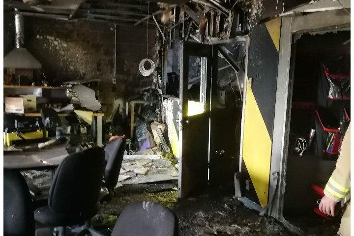 Georgian College is closed amid a fire that broke out Wednesday.