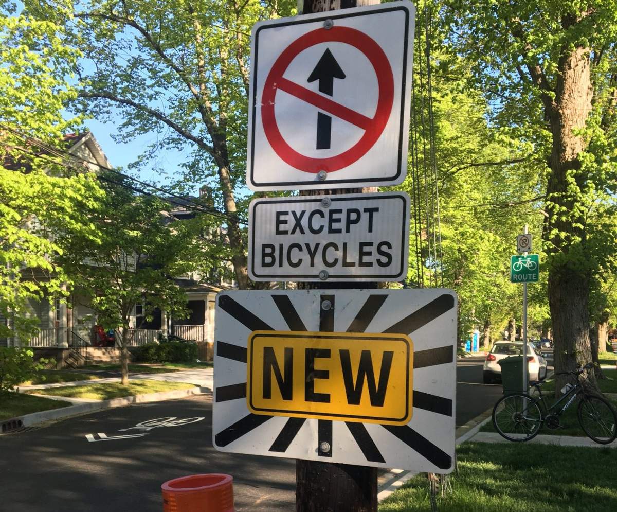 New signage has been added to a stretch of road on Vernon Street in Halifax. 