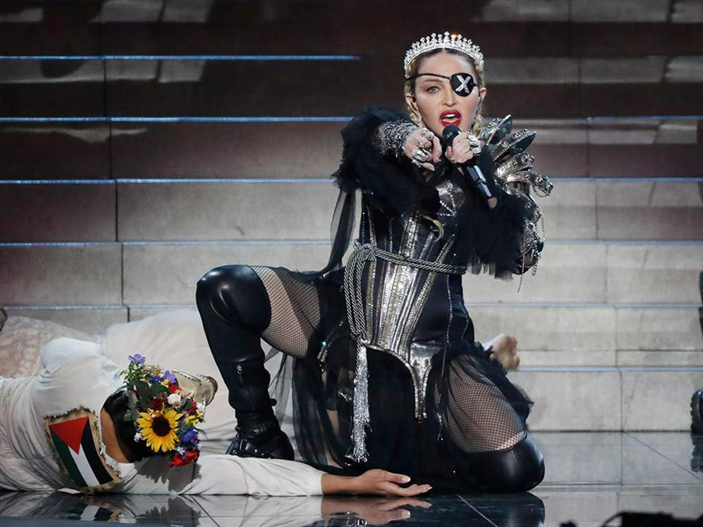 Madonna, performs live onstage after the 64th annual Eurovision Song Contest held at Tel Aviv Fairgrounds on May 18, 2019 in Tel Aviv, Israel.