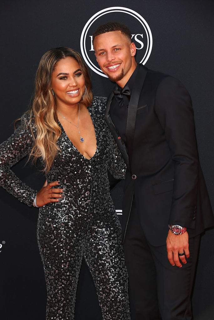 NBA player Steph Curry and Ayesha Curry arrive at the 2017 ESPYS at Microsoft Theater on July 12, 2017.