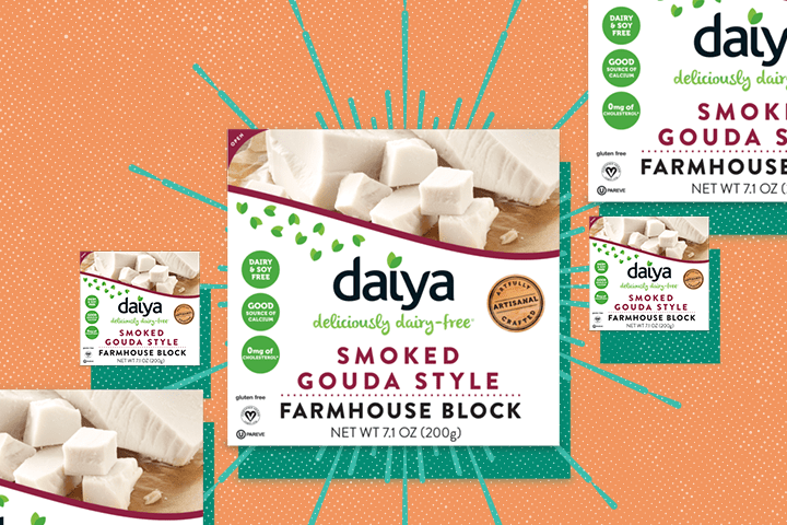 Daiya smoked gouda style farmhouse block (Illustration by Laura Whelan)