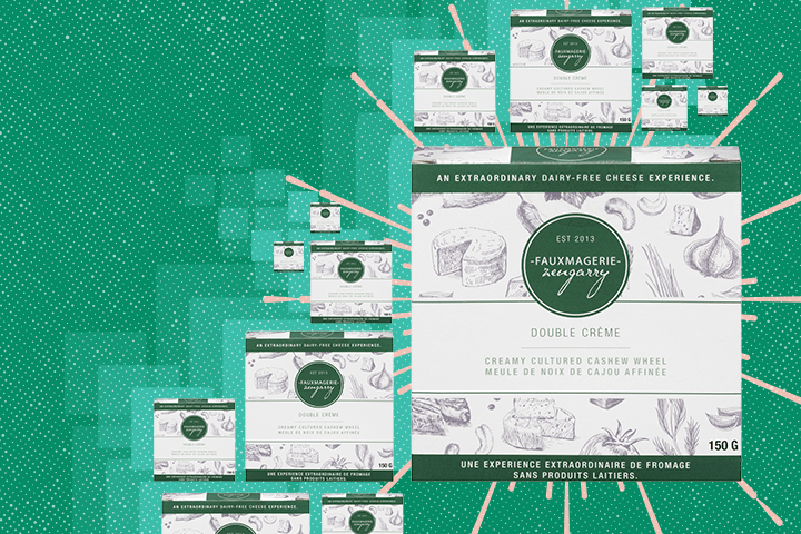 Fauxmagerie Zengarry double crème creamy cultured cashew wheel (Illustration by Laura Whelan)