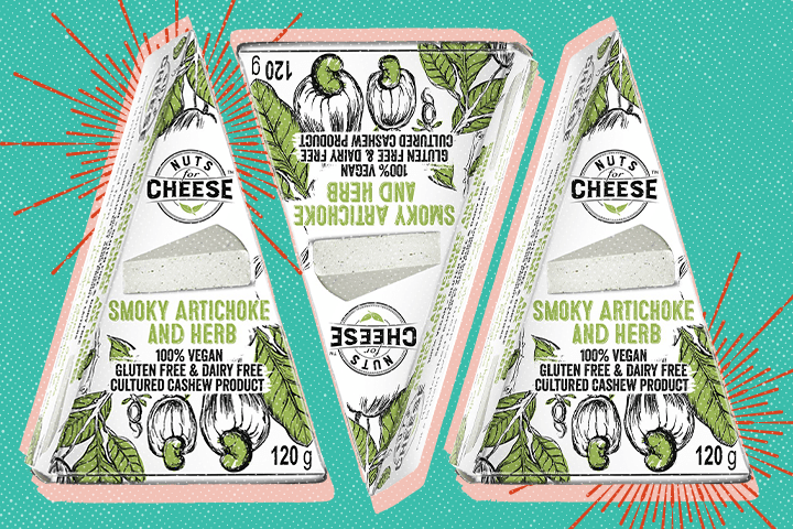 Nuts for Cheese smoky artichoke and herb cultured cashew product (Illustration by Laura Whelan)