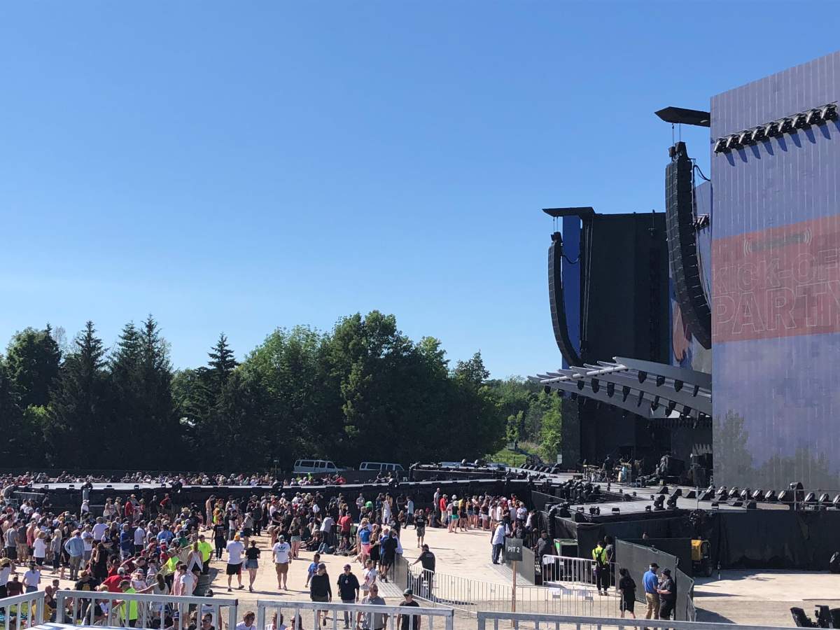 A right-side stage view at the Canada Rocks with the Rolling Stones concert, at Oro-Medonte, Ont. on June 29, 2019.