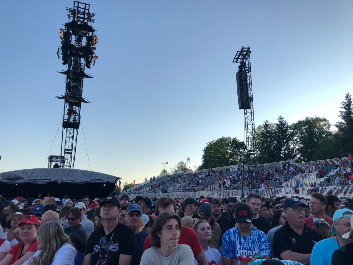 A portion of the crowd before The Rolling Stones took the stage at Oro-Medonte, Ont. on June 29, 2019.