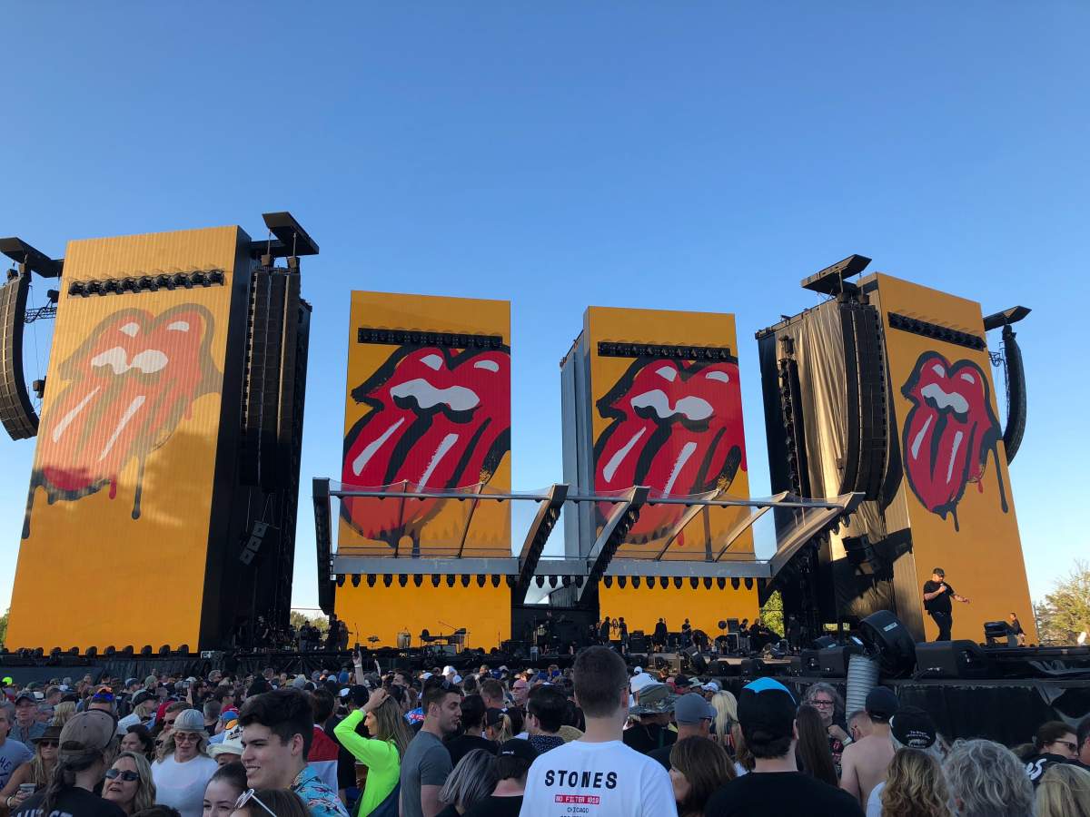 The Rolling Stones’ stage before their highly-anticipated performance at Burl’s Creek Event Grounds on June 29, 2019 in Oro-Medonte, Ont.