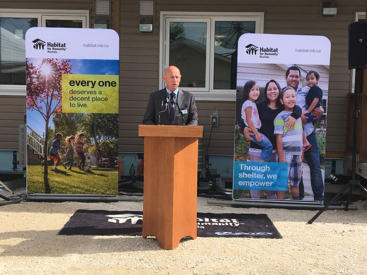 The CEO of Habitat for Humanity Scott Hopkins, before Friday morning’s key ceremonies.