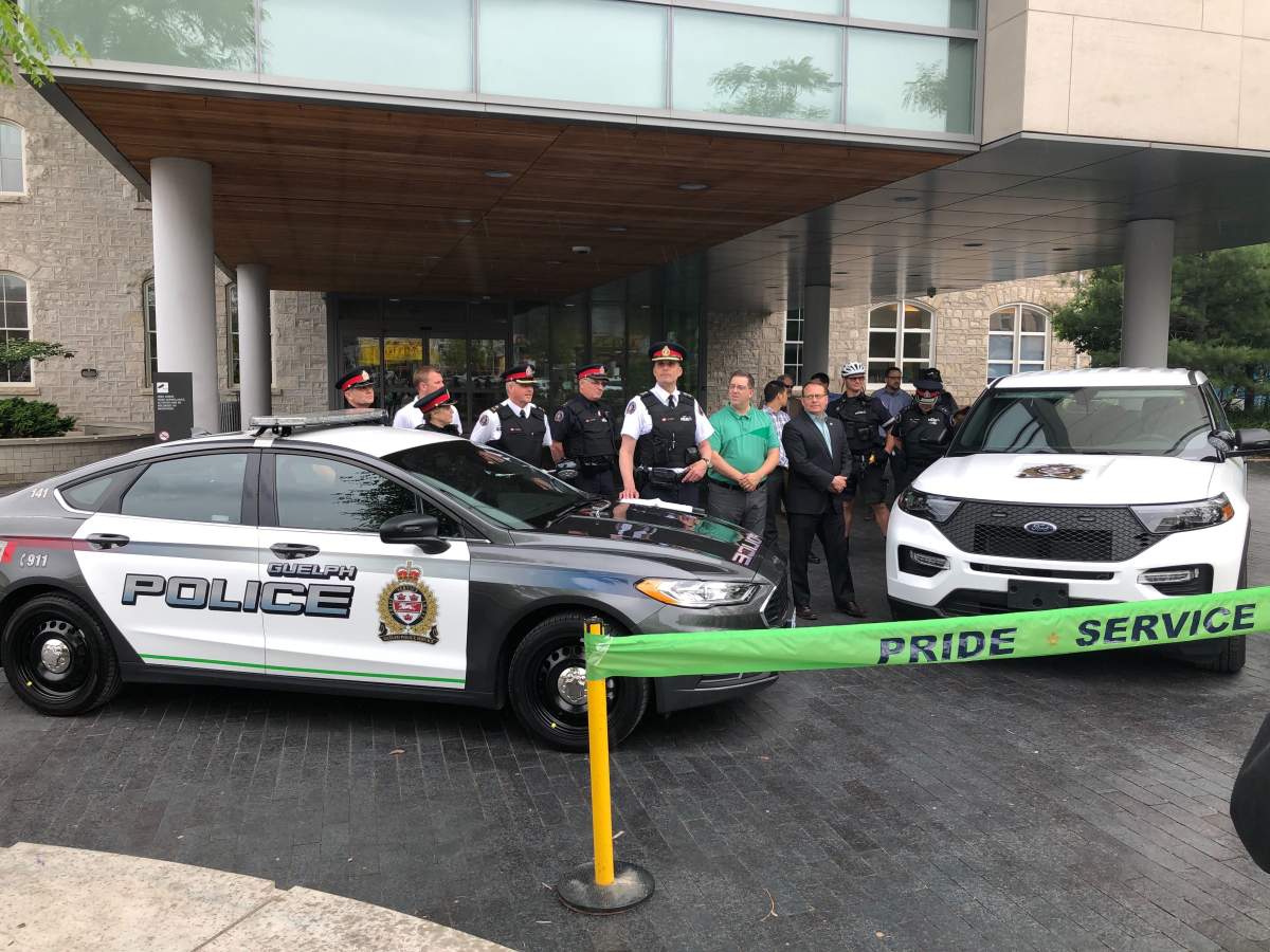 Guelph Police Chief Gord Cobey announces the service will be transitioning its fleet of marked cruisers into hybrids by 2023. 