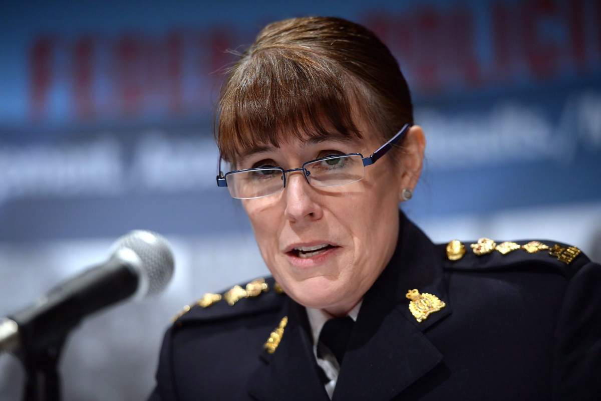 B.C. RCMP Deputy Commissioner Jennifer Strachan, seen here in her previous role as Criminal Operations Officer for RCMP’s “O” Division in Ontario on Feb. 3, 2015. Strachan has released a statement promising a “fulsome review” and further actions in the wake of a 2012 interrogation of a teenage sexual assault victim that sparked outrage over the interrogating officer’s conduct.