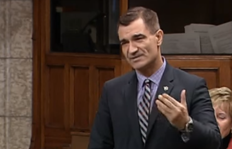 Liberal MP for Steveston-Richmond Joe Peschisolido speaks during question period. Jan. 25, 2016.