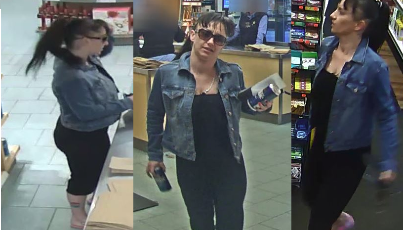 London police released surveillance photos of a woman who allegedly used the victim's debit card to make purchases.