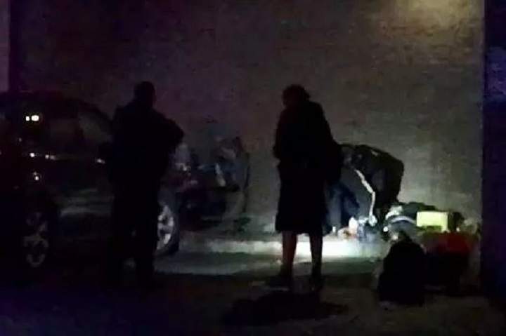 Kelowna RCMP, seen here attending the stabbing victim, say a suspect has been identified in Thursday night’s incident.