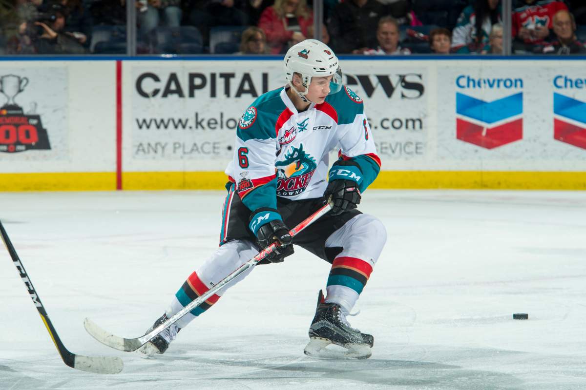 Rockets' Kaedan Korczak was drafted 41st overall by the Vegas Golden Knights. 