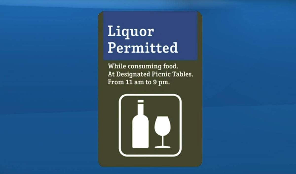 These signs will be posted in 14 day-use sites across the province where liquor is permitted.