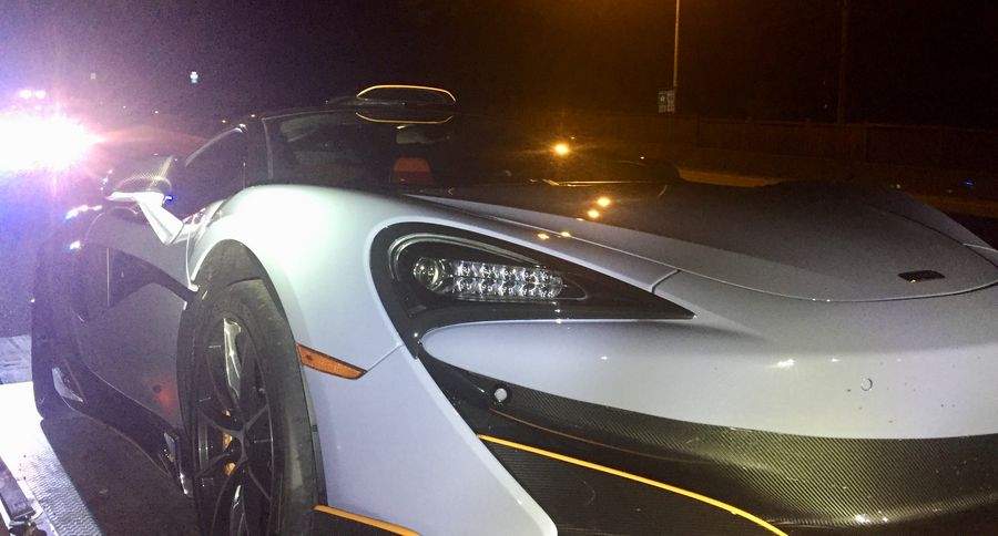 West Vancouver police impounded this McLaren in June. The driver said they had driven off the lot just 10 minutes prior to being stopped by police. 