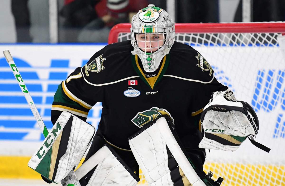 Londoner Michael Simpson playing with the London Junior Knights. 