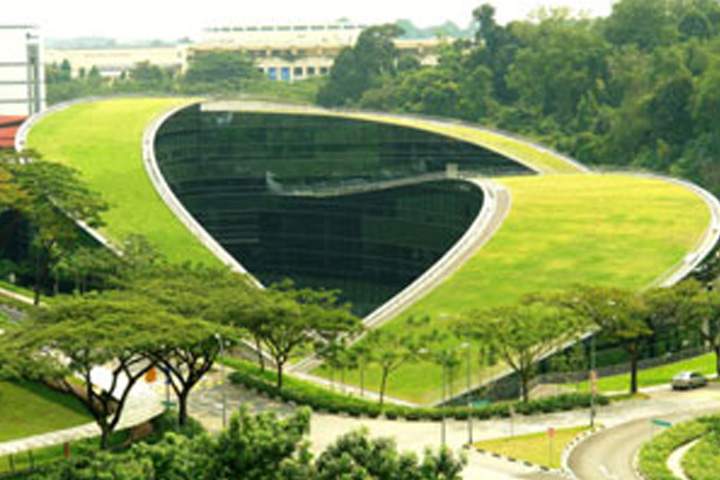 The School of Art, Design and Media is shown at Nanyang Technological University in Singapore.