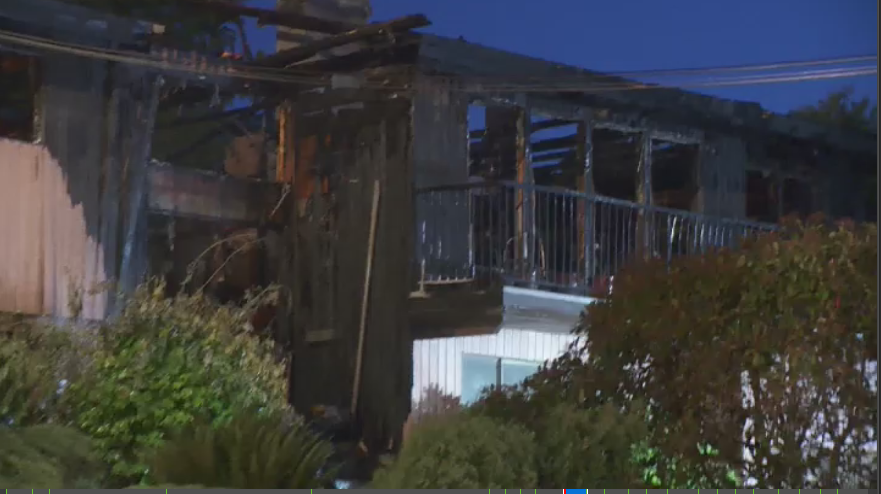 Fire destroyed a home on Lima Road in North Vancouver early Monday morning.