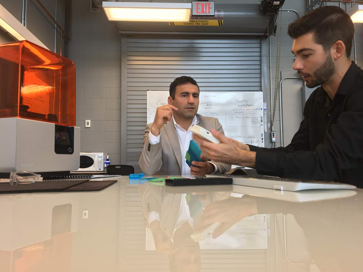 Afshin Hamed and Scott Baker in SAIT lab.