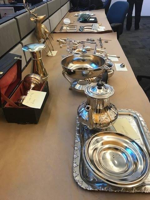 Some of the stolen items recovered by police.