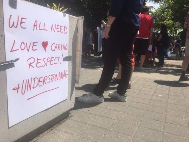 About 200 people have gathered at Hamilton city hall for a rally, saying a multi-service hub for the homeless needs to be saved from closure.