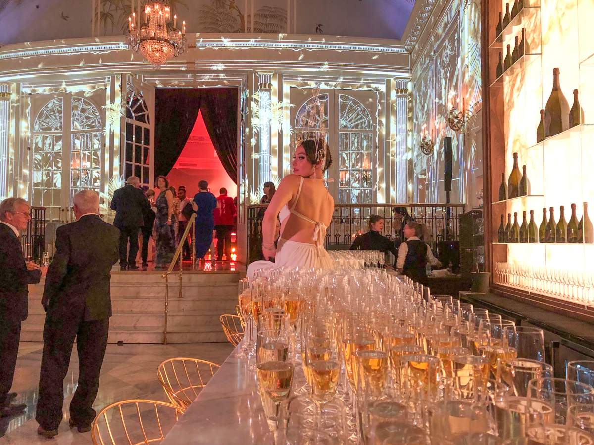 Free-flowing champagne at the Ritz-Carlton Grand Prix party. Friday June 07, 2019.