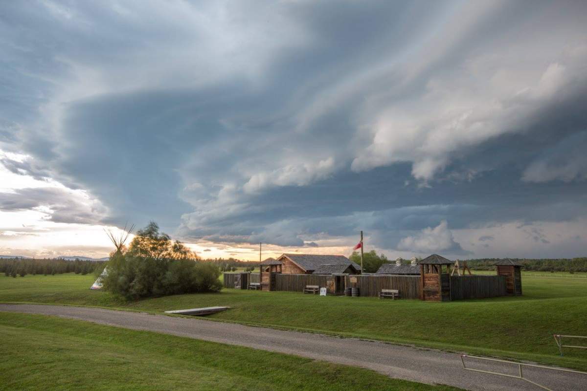 The Rocky Mountain House National Historic Site in Alberta.
