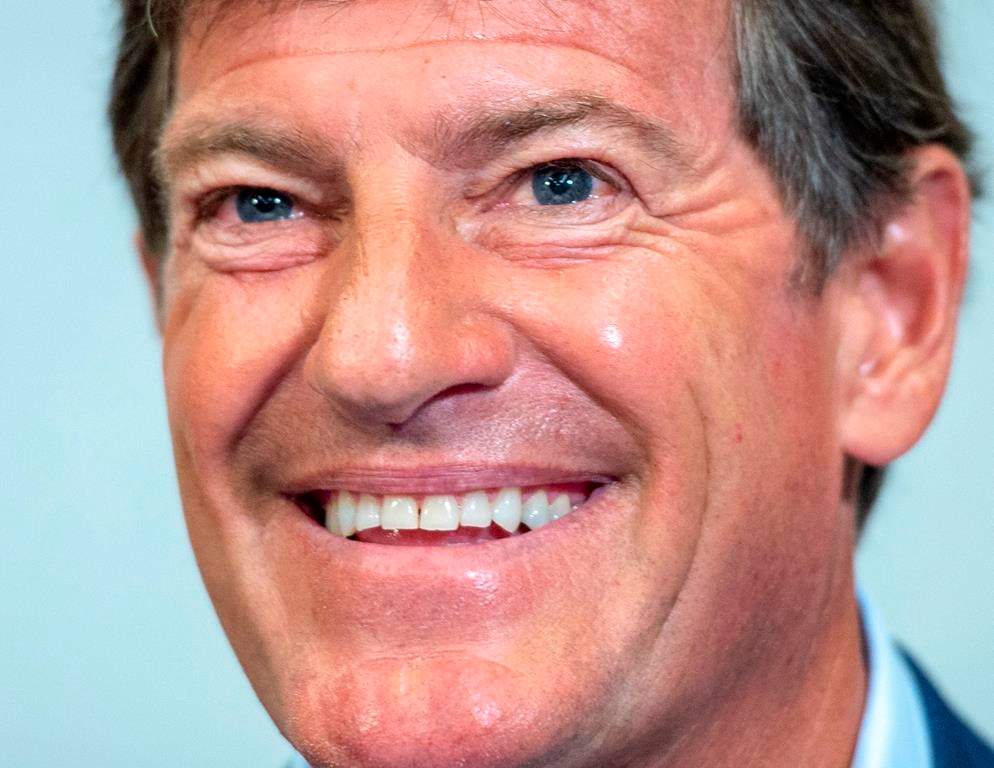 Stephen Bronfman speaks to the media about the prospect of Major League Baseball returning to Montreal Wednesday, June 26, 2019.