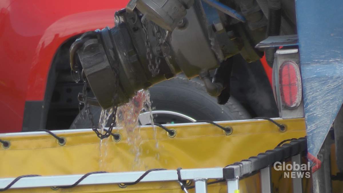 The city is investigating a leak from a septic truck following a collision.