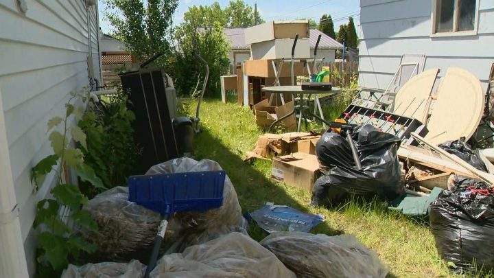 Property removed from the flooded basement of a Swift Current, Sask., home.