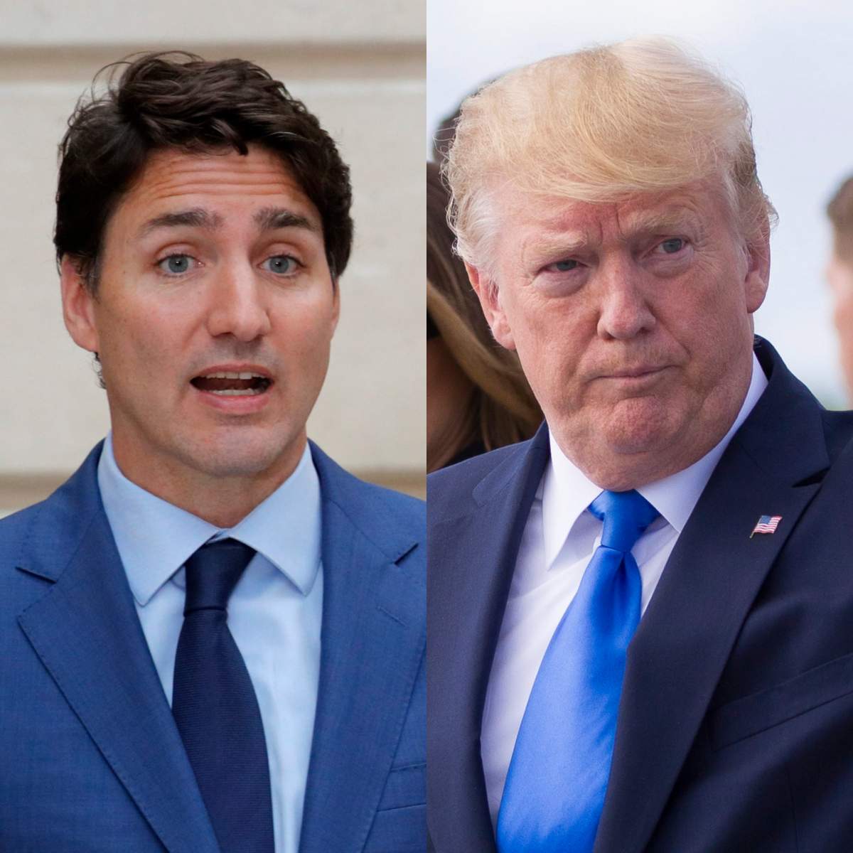 Justin Trudeau and Donald Trump.