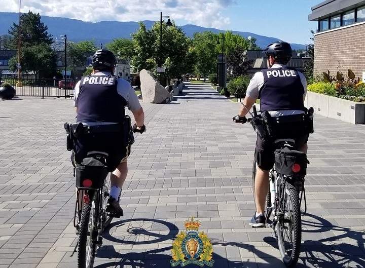Vernon RCMP say an allegedly stolen vehicle was spotted in the area of 25th Avenue and 34th Street, with the suspect being arrested after a short foot pursuit.