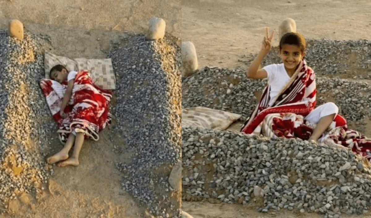 Photo taken by photographer Abdel Aziz Al-Atibi. The boy in the photo is his nephew, and the image was taken for a conceptual art project.