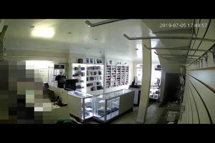 Barrie police are searching for a male suspect after a reported local robbery on Friday.