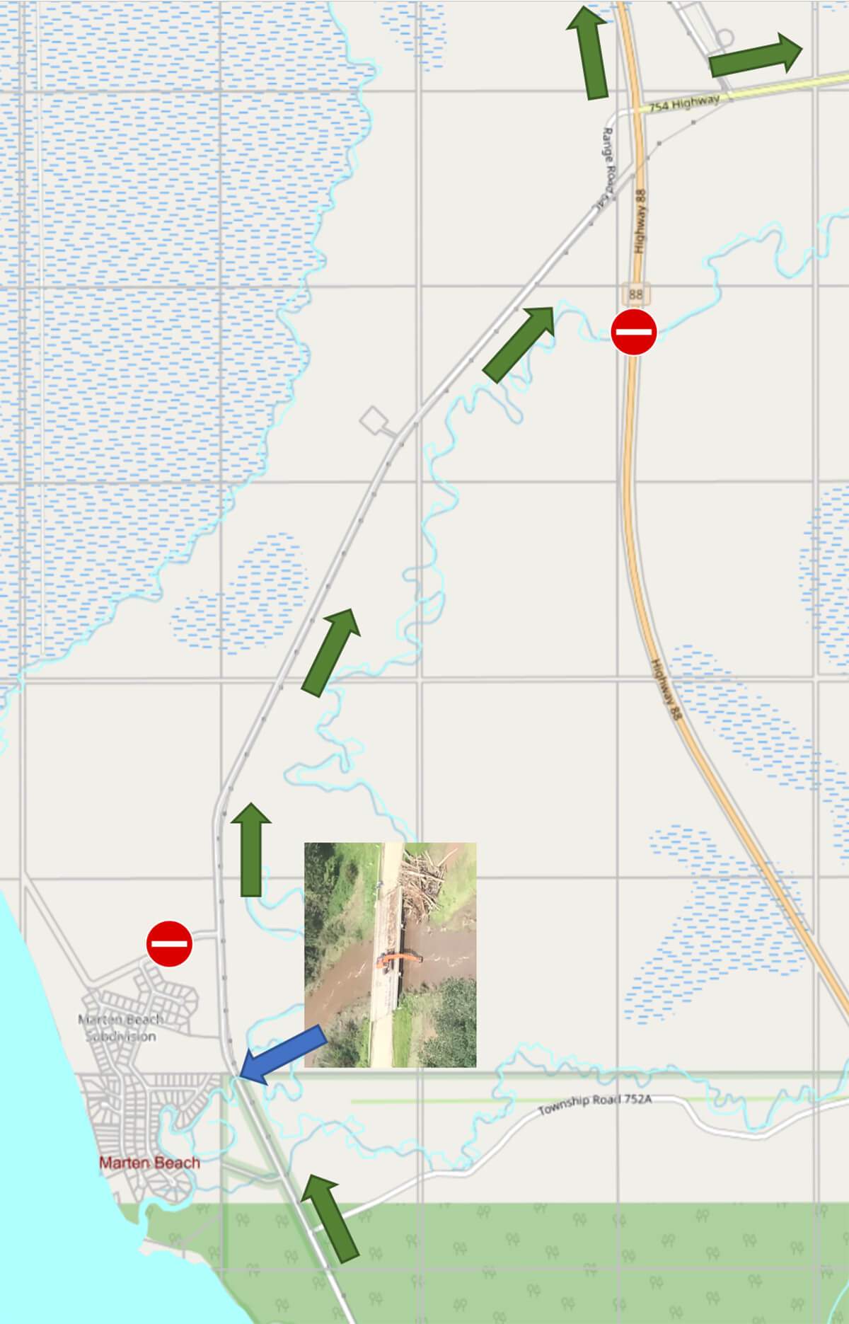 Flood update on Saturday, July 27, 2019, from the MD of Lesser Slave River #124
