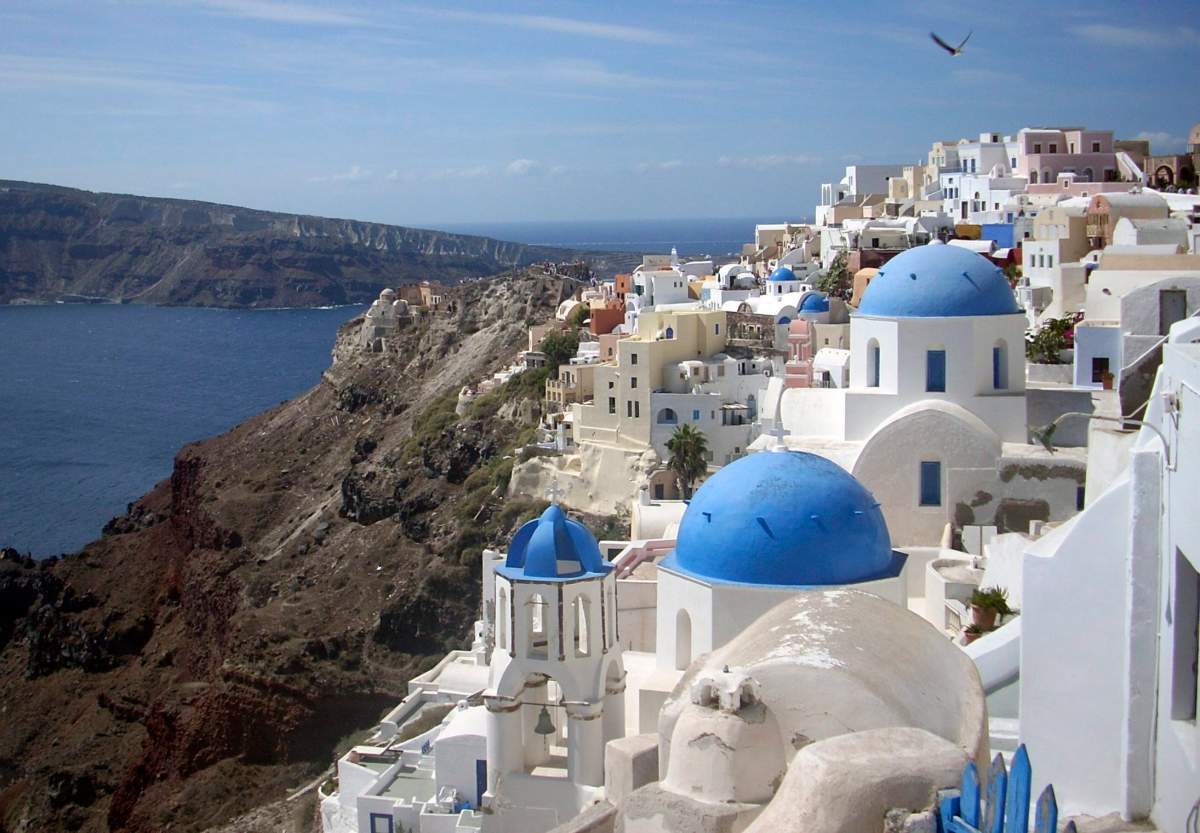 This 2009 file photo shows a view of Oia village on the island of Santorini, Greece.