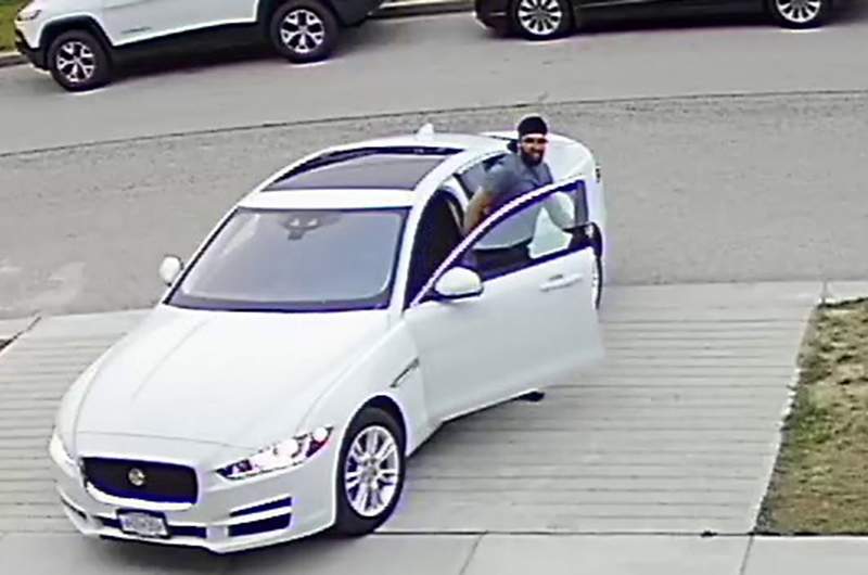 Security footage shows what Surrey RCMP say is a suspect in an alleged sexual assault that took place on July 16, 2019.