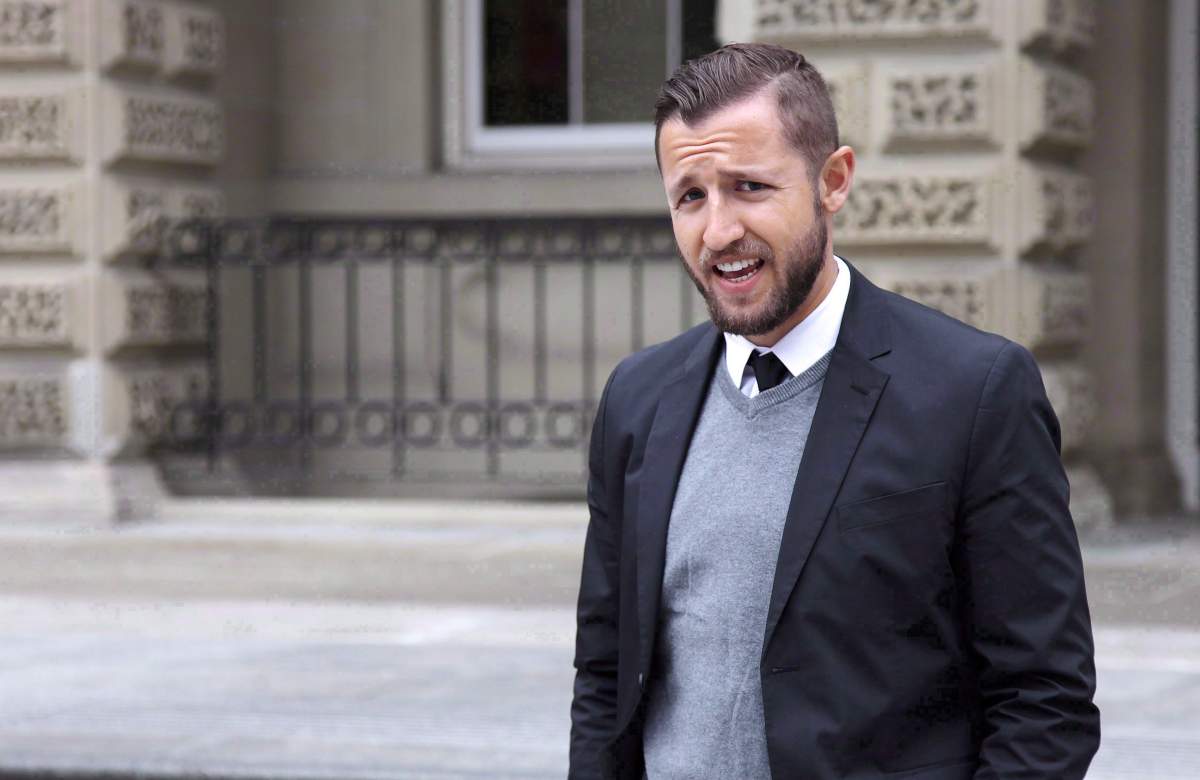 Vice Media journalist Ben Makuch is seen outside the Ontario Court of Appeal on Feb. 6, 2017.