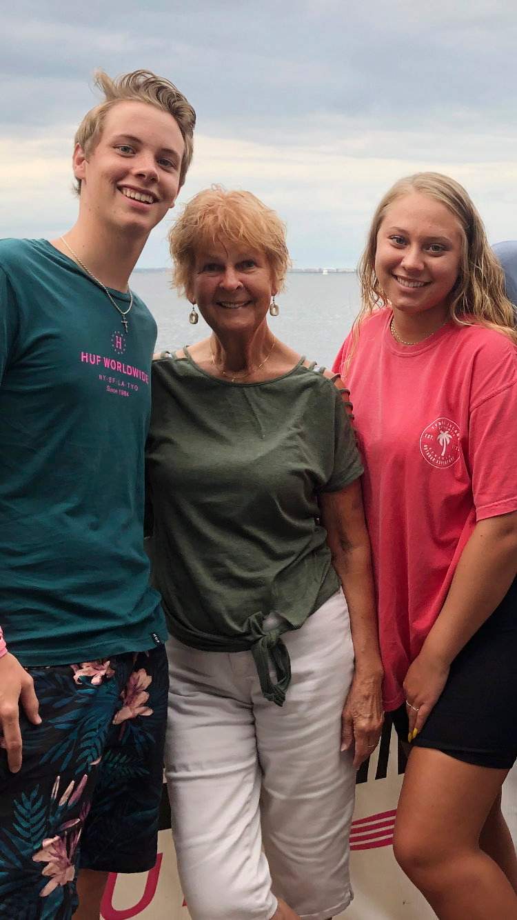 In this undated photo made available by Wade J. Fleming, Lynn Fleming is seen with her grandchildren, Jonathan and Jensen Fleming. Photo via AP
