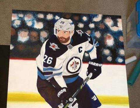 Painting of Blake Wheeler by Kylie Pantel .