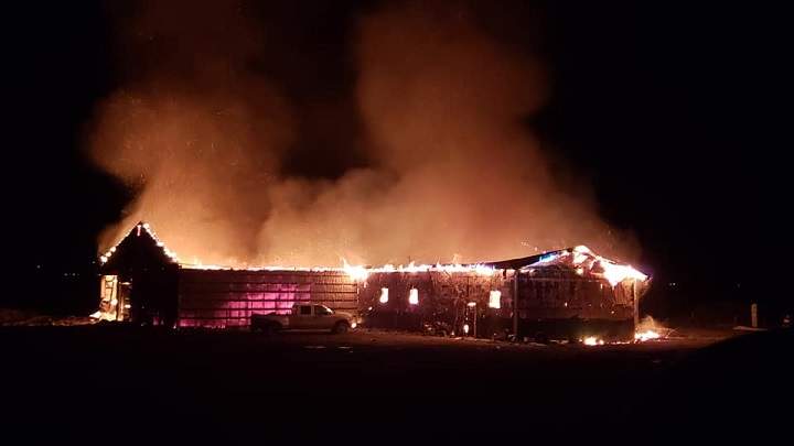 The fire broke out at Delta Dairy shortly before midnight Tuesday night.