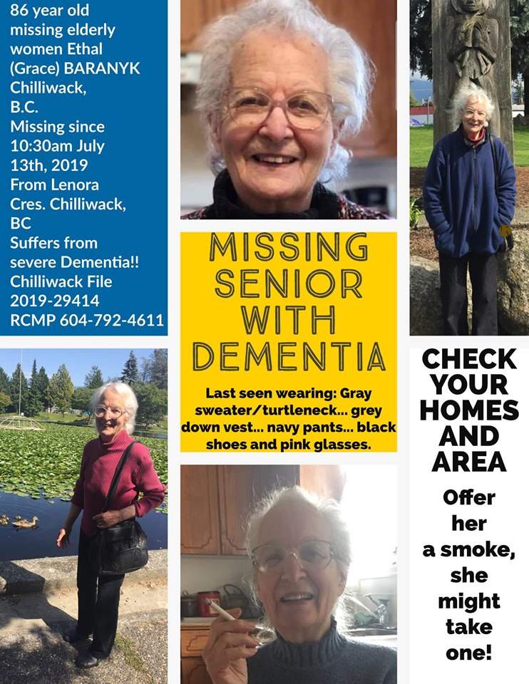 Searchers comb Chilliwack for missing senior with ‘severe dementia’ - image