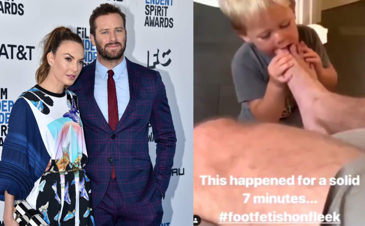 Armie Hammer came under fire when he shared a video of his son sucking his toes.