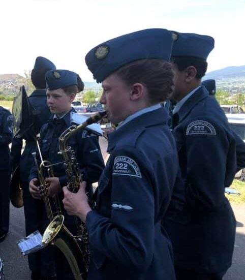 Gerrit Hickman,13, participated in cadets over the past year by conforming to the dress standard for girls.